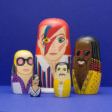 Load image into Gallery viewer, 70s Men of Pop Wooden Nesting Doll Sets