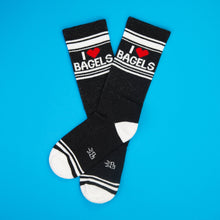 Load image into Gallery viewer, I ❤️ Bagels Gym Crew Socks
