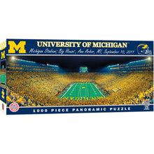 Load image into Gallery viewer, Michigan Wolverines - 1000 Piece Panoramic Puzzle - End View