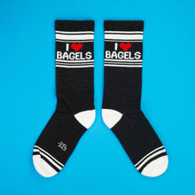 Load image into Gallery viewer, I ❤️ Bagels Gym Crew Socks