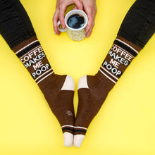 Load image into Gallery viewer, Coffee Makes Me Poop Gym Crew Socks

