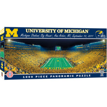 Load image into Gallery viewer, Michigan Wolverines - 1000 Piece Panoramic Puzzle - End View
