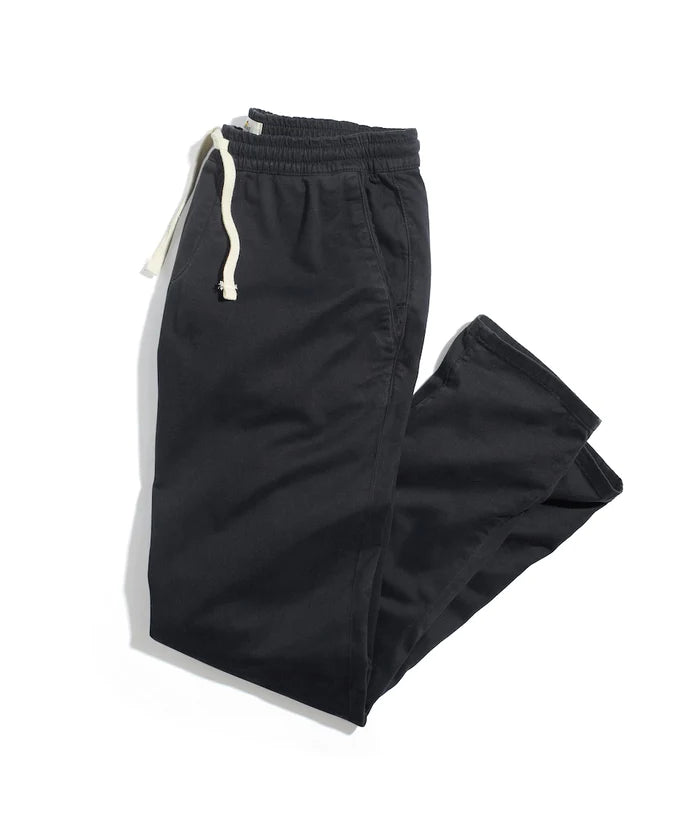 MARINE LAYER SAT PNT ATHL FIT IN WASH BLK
