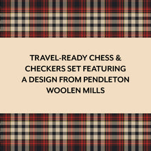 Load image into Gallery viewer, Pendleton Red Black Check Pattern Chess &amp; Checkers
