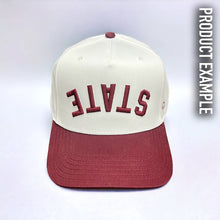 Load image into Gallery viewer, The Upside Down Two-Tone Hat - Customizable: Red &amp; Cream
